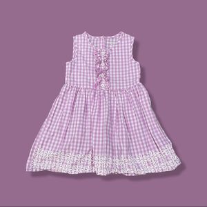 4T Cotton Lavender Plaid Dress